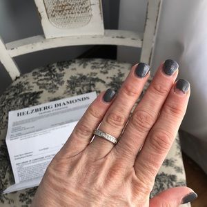 18K white gold princess cut anniversary band